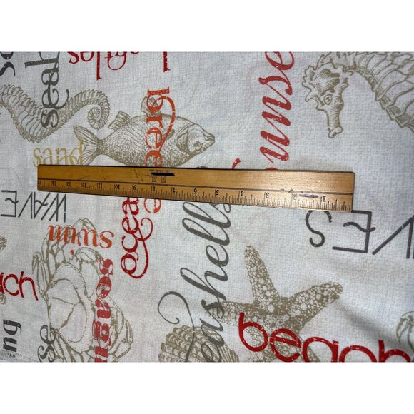 Better Homes & Gardens Coastal Beach Themed Fabric 1 yard + 29” x 56” Cotton Ble - Picture 2 of 6